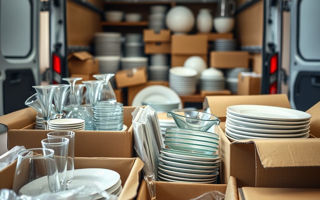 Jak bezpiecznie pakować szkło i talerze na przeprowadzkę, unikając najczęstszych błędów i uszkodzeń