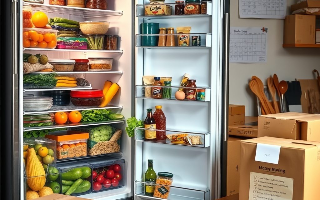 Lodówka i jedzenie przed przeprowadzką: jak zaplanować spożycie i bezpiecznie przygotować sprzęt do transportu